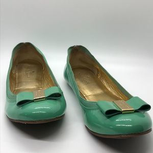 KATE SPADE Mint Green Patent Leather Flats